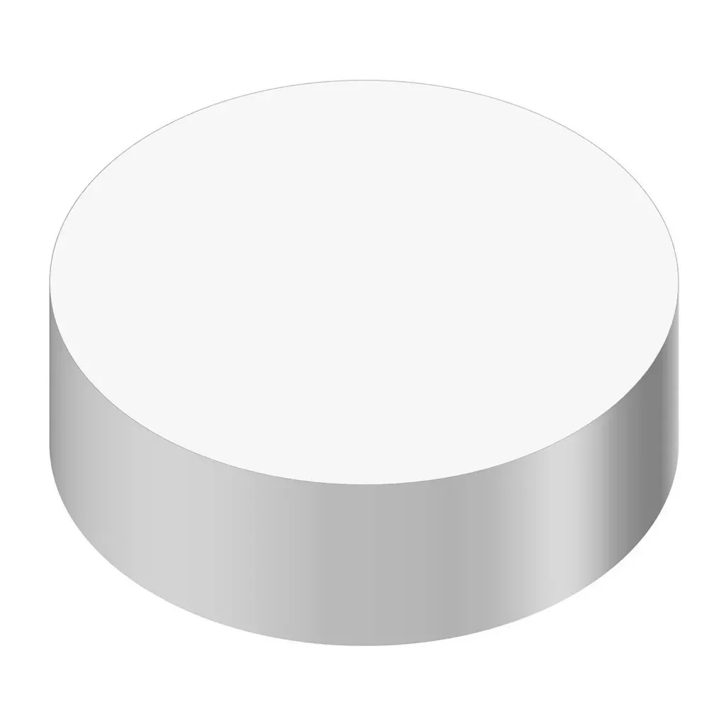 Bargun Button Cap, Round, Blank, White Cap - PH10-74-192