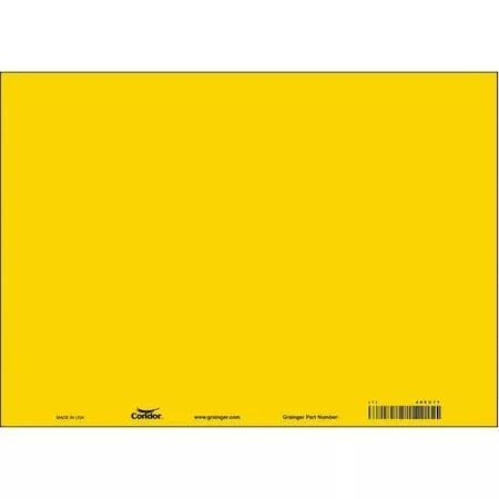 Blank Sign, 14″ W, 10″ H, No Text, Vinyl, Yellow