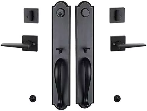 Bronze Front Double Door Handleset(Keyed&Dummy Set, Bronze)