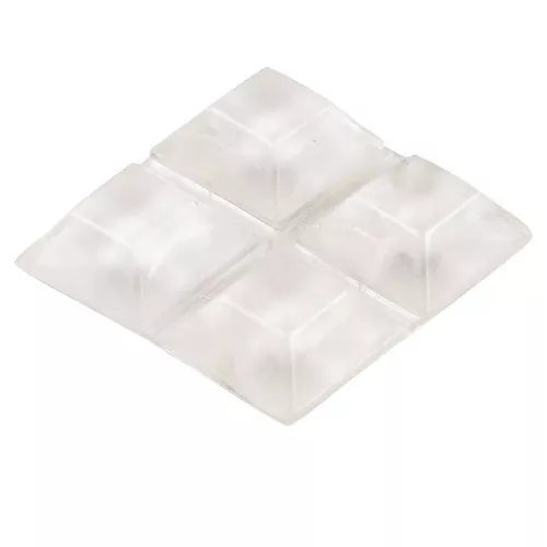 Bumper Pad- Self-Adhesive- Square- 3/4"- Clear- 12 Pack