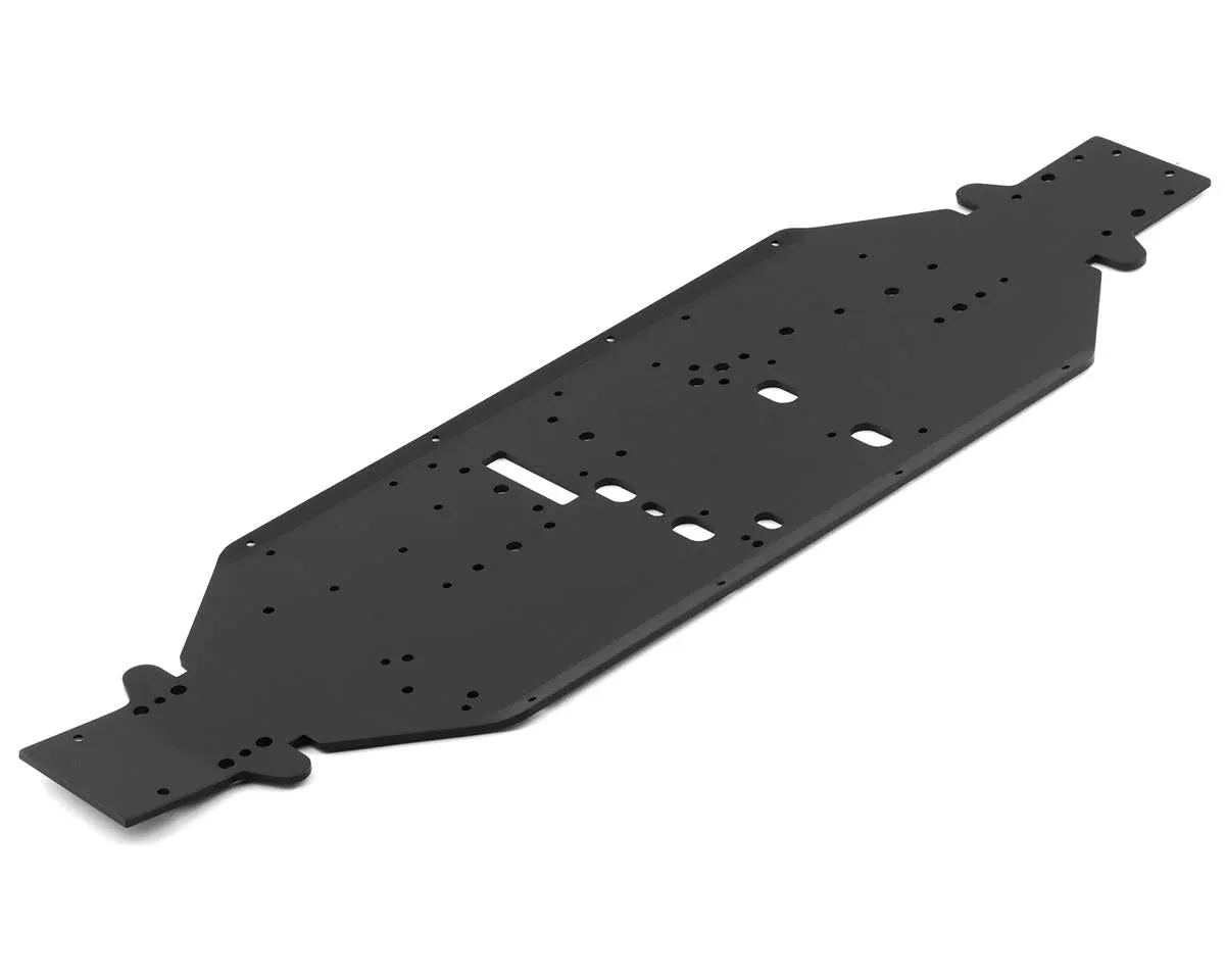 Chassis with Brace Plate 4mm Black for DBXL 2.0 (LOS251113)