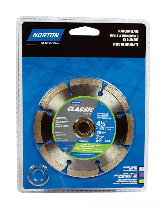 Clipper 4-1/2 In. Diamond Segmented Rim Blade For Concrete And Tile