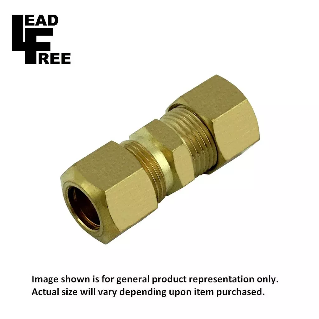 Comp Union – Lead-Free Brass – 3/8″ Compression X 3/8″ Compression