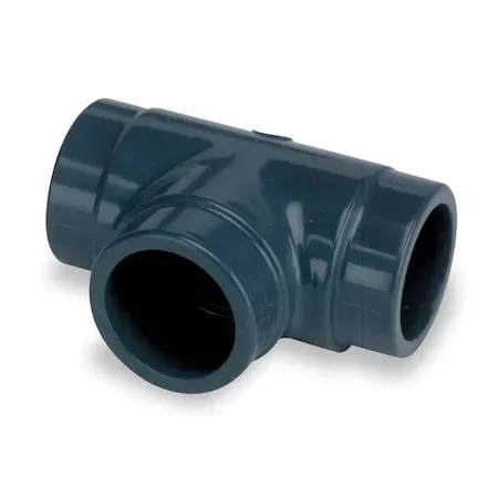 CPVC Reducing Tee, Schedule 80, 4″ x 4″ x 2″ Pipe Size, Socket x Socket x Socket