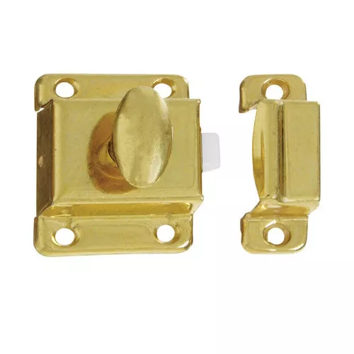 Cupboard Catch- Bright Brass Finish