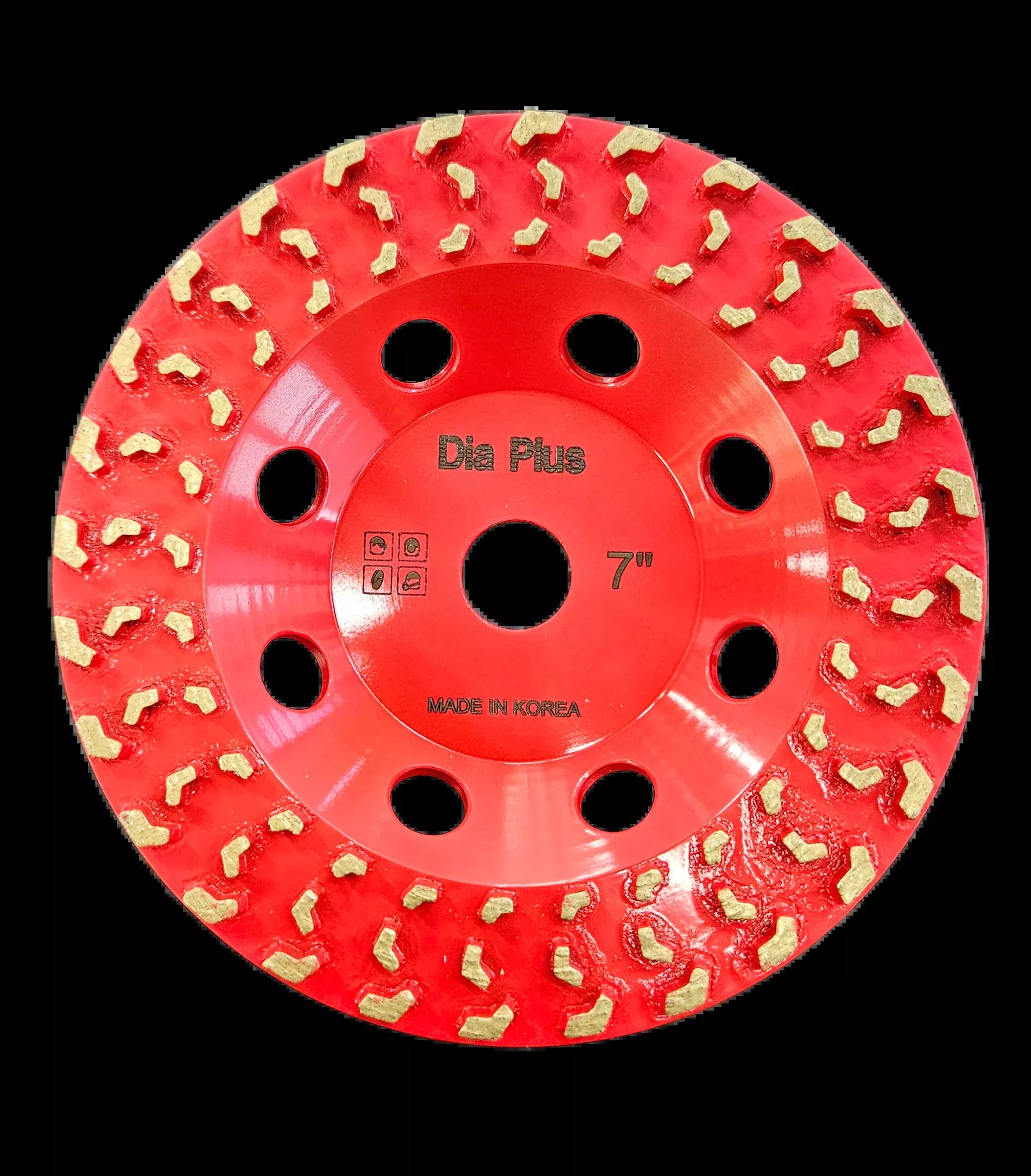 Dia Plus Vacuum Brazed Cup Wheel for Grinding Concrete, Epoxy, and Coatings