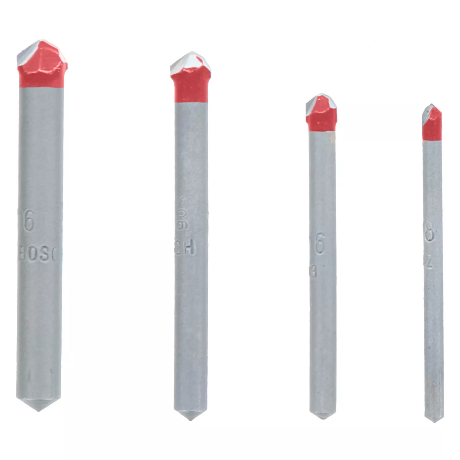 Diablo Carbide Tipped Tile And Stone Drill Bit Set 3-flat Shank 4 Pc