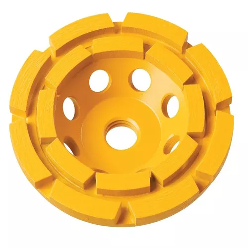 Diamond Cup Wheel- Double Row- 4" Dia- 5/8" Arbor