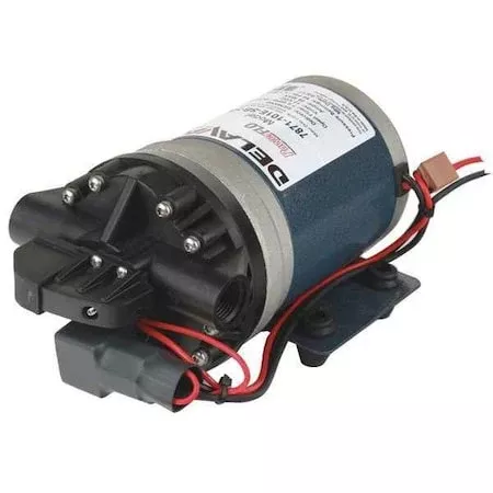 Diaphragm Pump, Polypropylene, Santoprene, 12VDC, 7.0 GPM