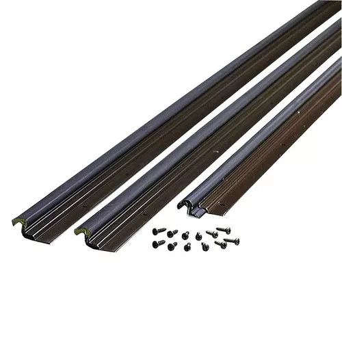 Door Jam Weather Strip Kit- Compression- Aluminum & Vinyl- Bronze Finish
