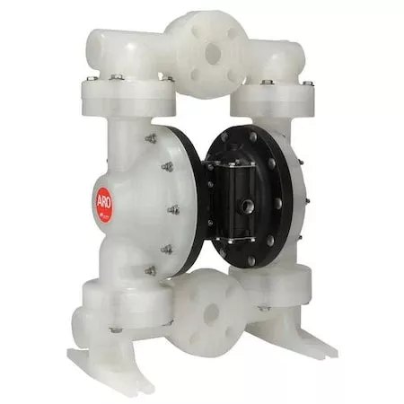 Double Diaphragm Pump, Polypropylene, Air Operated, PTFE, 123 GPM