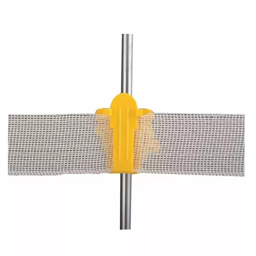 Electric Fence- Insulator-Polytape For Round Pole- 25 Pack