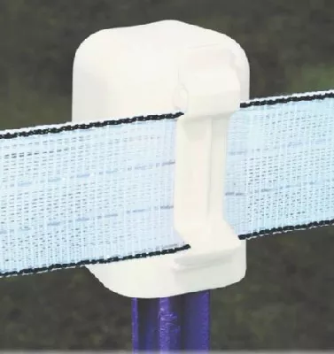 Electric Fence- Insulator- T-Post- Polytape Cap- For Up To 2″ Poly Wire Tape