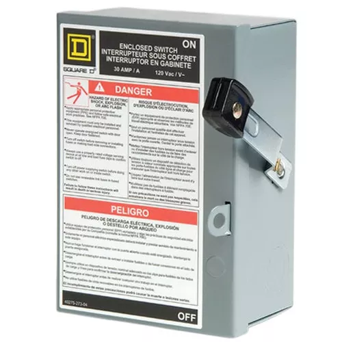 Electrical Disconnect Switch- 30 Amp- 1 Pole- Fusible