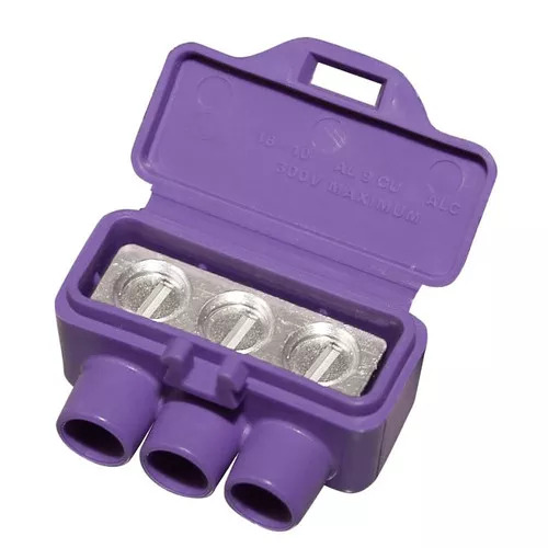 Electrical Lug Connector- 3X- 18/10 Ga- Aluminum/Copper- 10 Pack