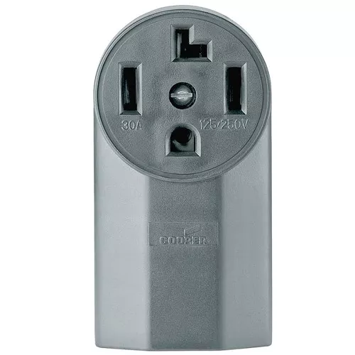 Electrical Receptacle- NEMA 14-30R- Surface Mount- Black
