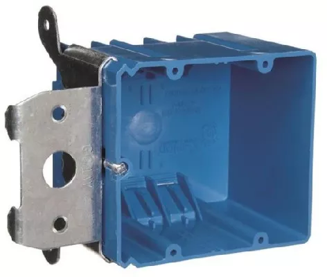 Electrical Switch/Outlet Box- 2 Gang- Adjustable Depth- PVC
