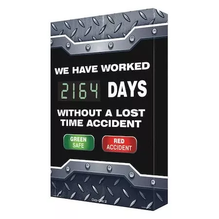 Electronic Scoreboard, 28 in H x, 20 in W, Aluminum
