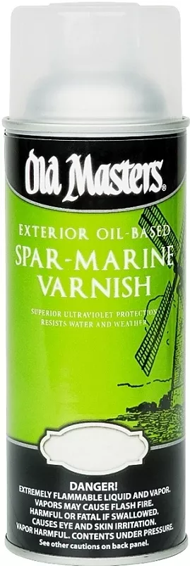 Exterior Spar-marine Varnish, Spray, Oil-based, Gloss, 12.8-oz.