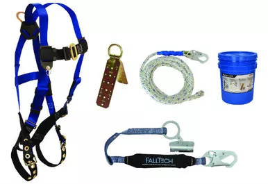 FallTech Contractor Plus Roofers Kit with Hinged Anchor