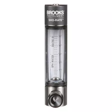 Flowmeter,Water,.2 to 5 GPH,Glass