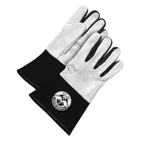 Gander Welding Gloves, Gauntlet Cuff, Grain Goatskin, S, 1 PR