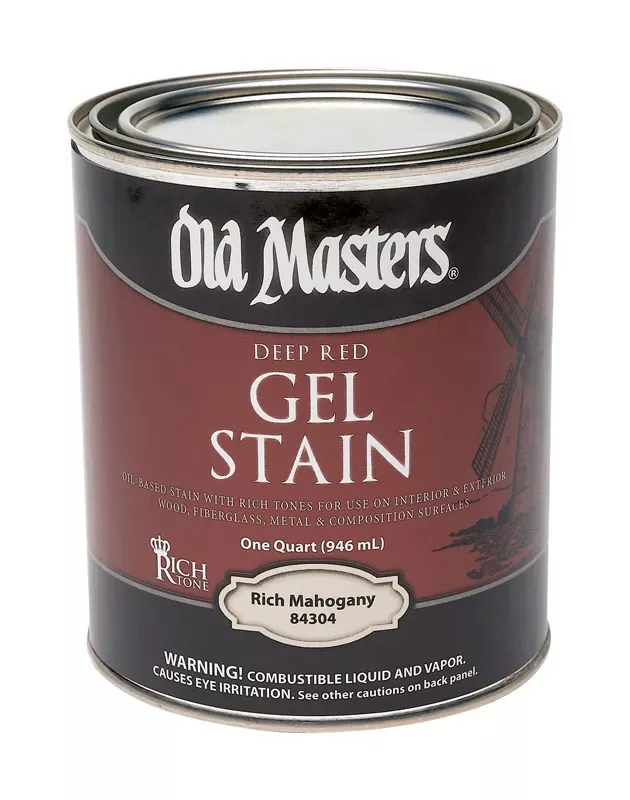 Gel Stain, Oil-based, Rich Mahogany, 1-qt.