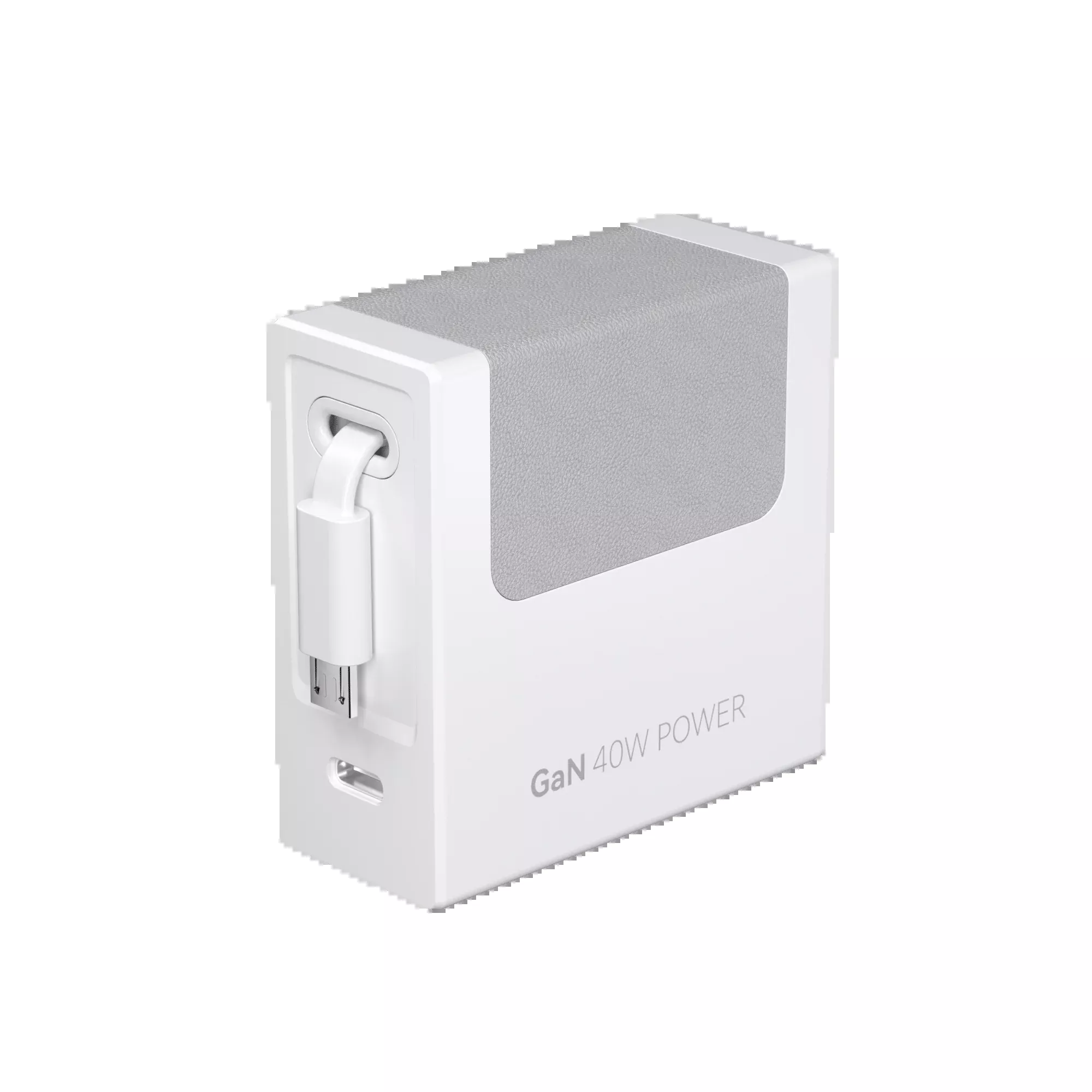Gitryin Retractable Charger - White/Micro Cable (40W)