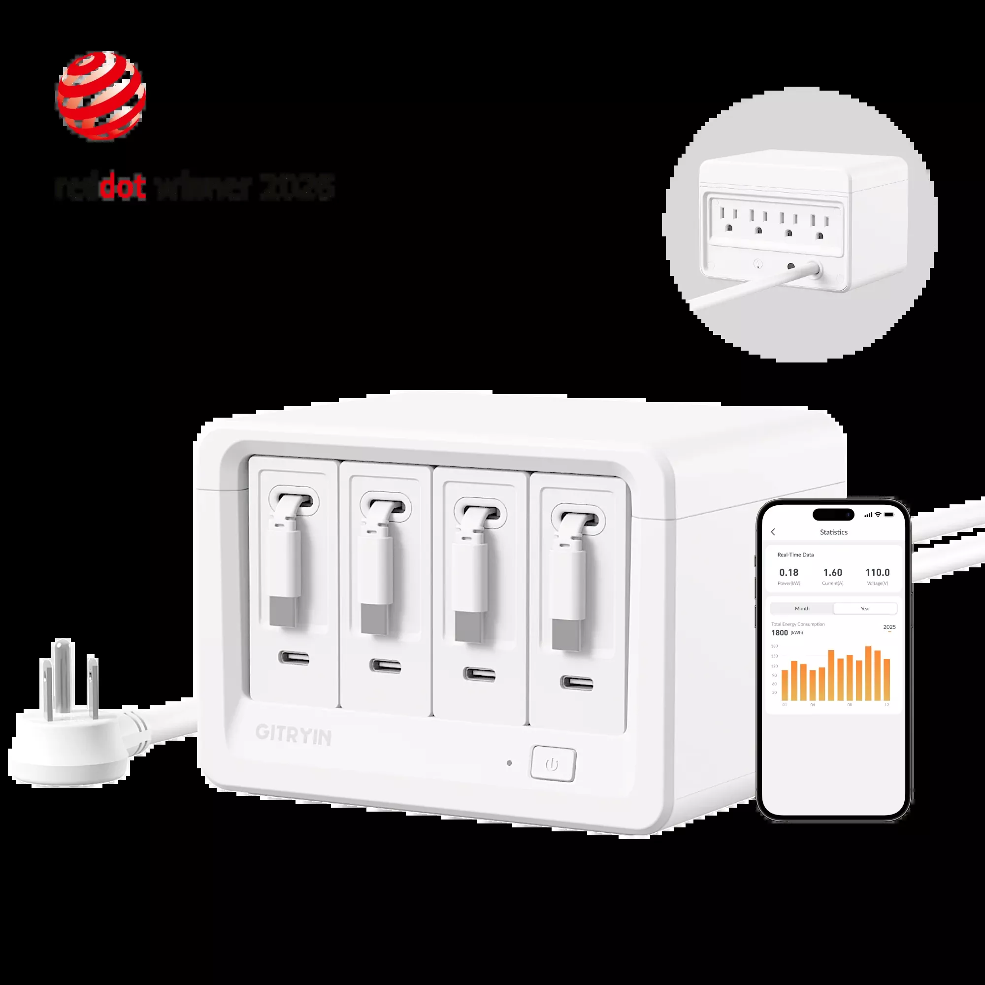 Gitryin Smart Desktop Charging Station 12-in-1 (40W Combo)