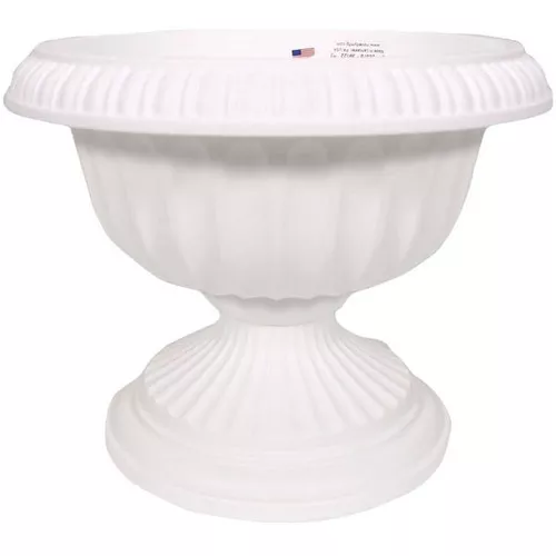 Grecian Urn- 18"- White- Plastic