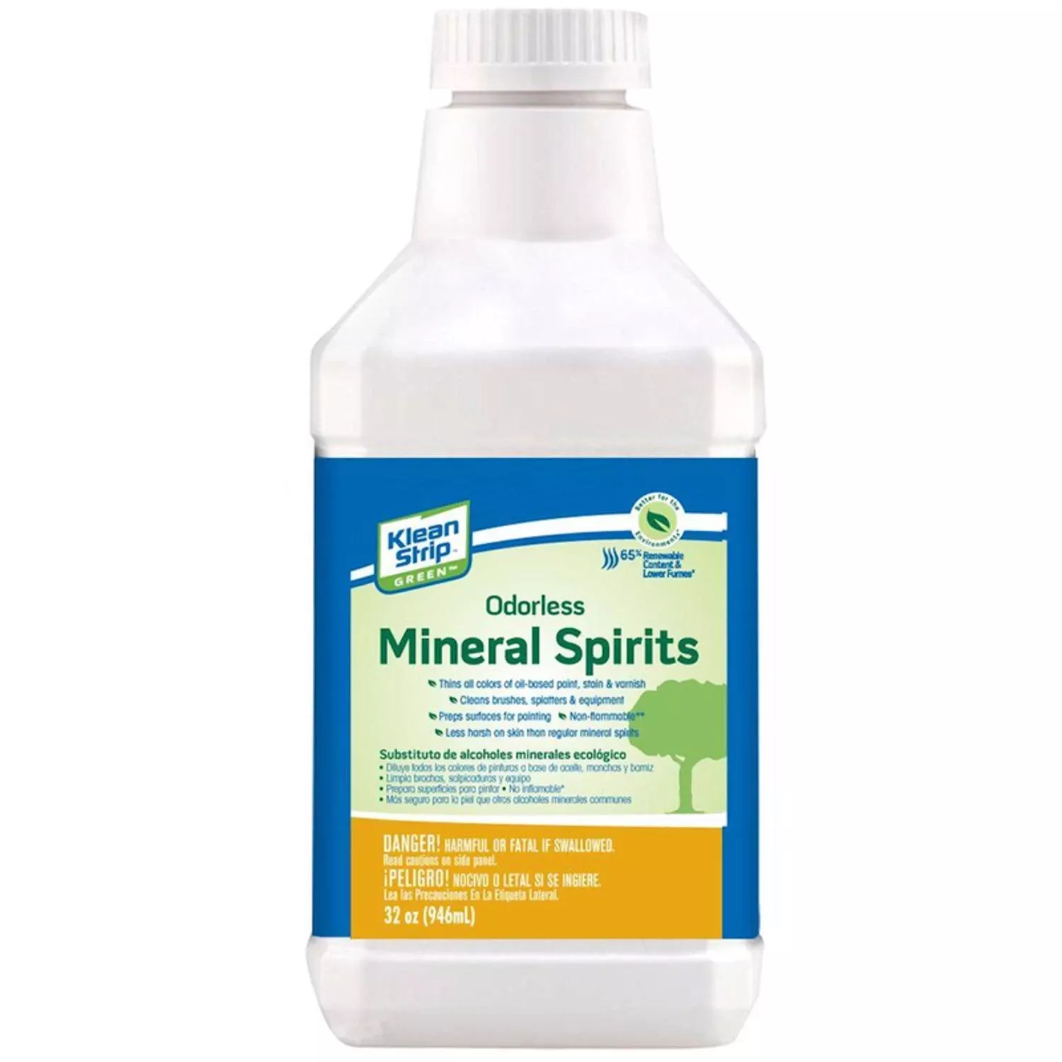 Green Odorless Mineral Spirits Oil-based Thinner 32 Oz - Low Voc