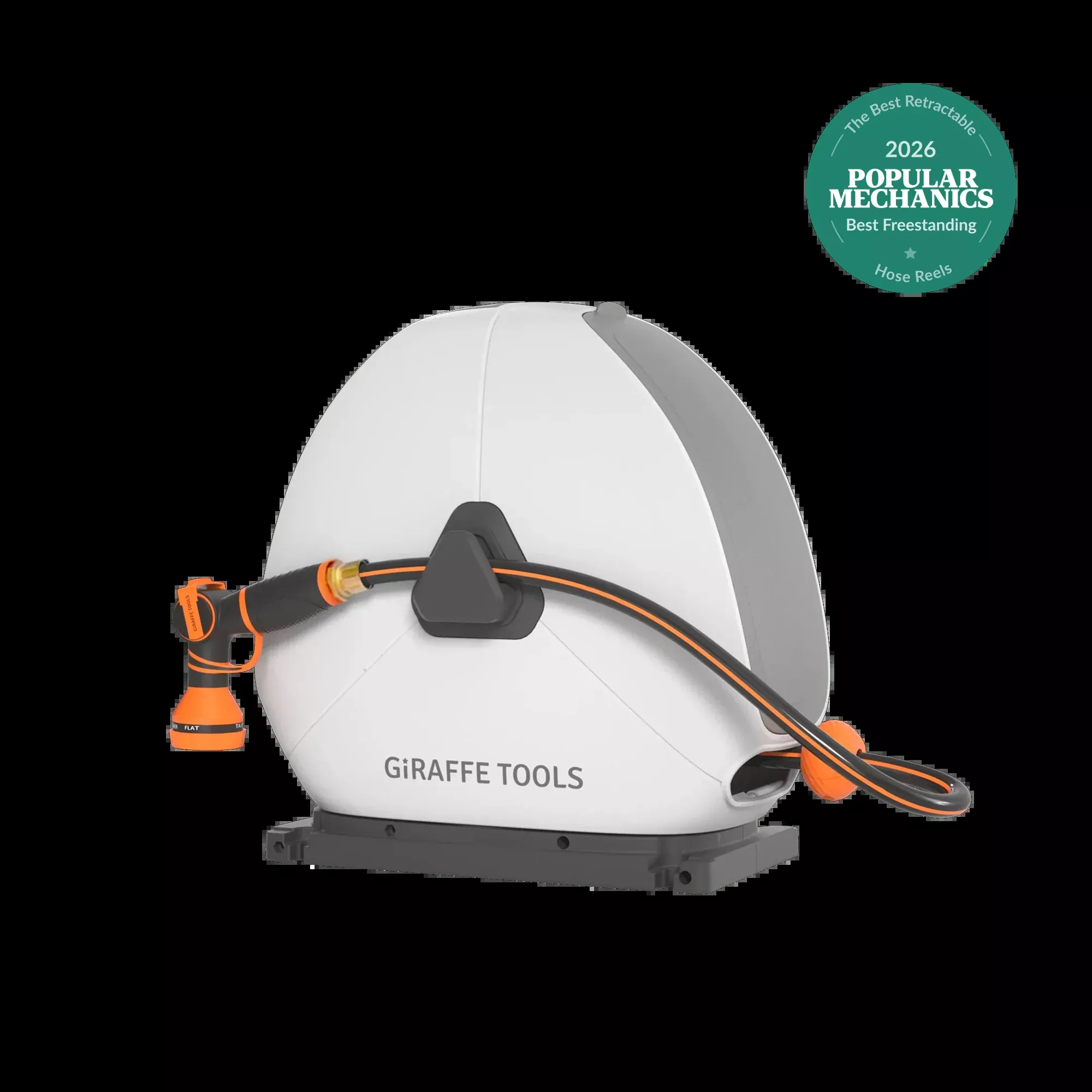 Ground-Mounted Retractable Hose Reel-5/8in-92ft