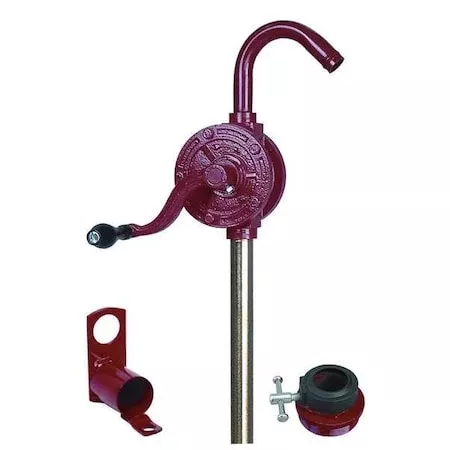 Hand Drum Pump,Rotary,Cast Iron,1 In OD