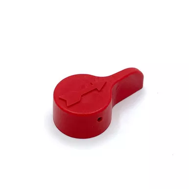 HANDLE, VALVE, DRAIN, RED