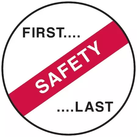 Hard Hat Label, Vinyl, Circle, White