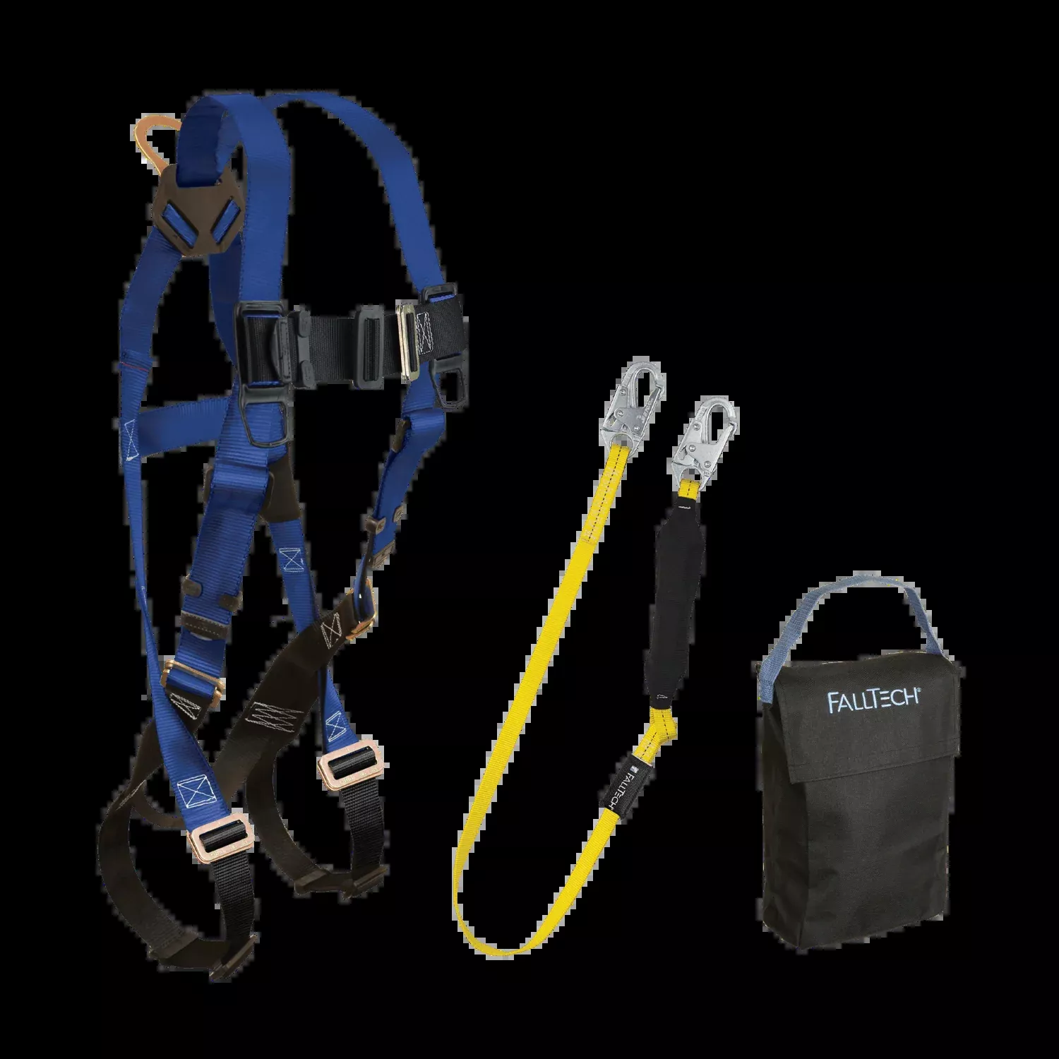 Harness and Lanyard 3-pc Kit with Small Storage Bag – KIT156LT5P – FallTech