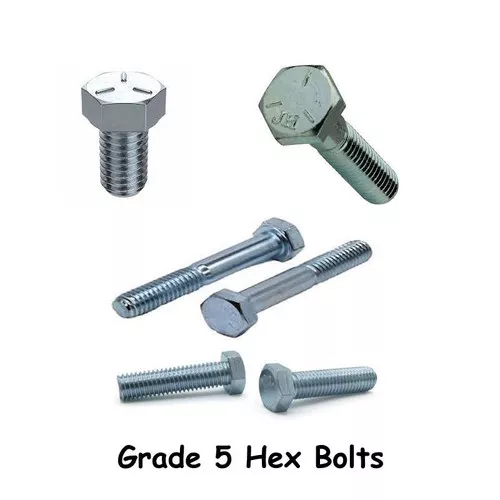 Hex Cap Bolt- Grade 5- 5/16-18 x 3 1/2"- Zinc Plated- 50 Pack