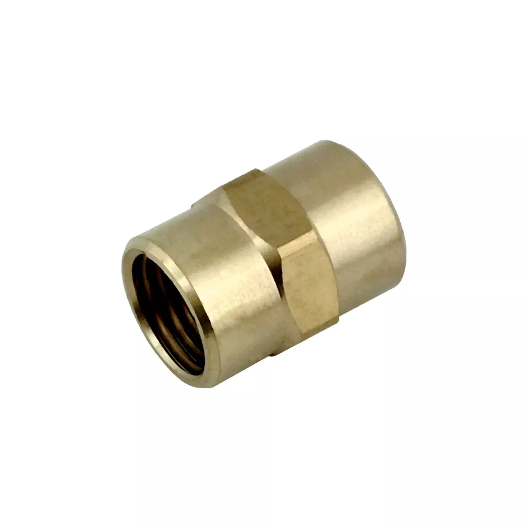 Hex Coupling – Heavy-Duty Brass – 1/2″Female Pipe Thread (FPT) X 1/2″Female Pipe Thread (FPT)