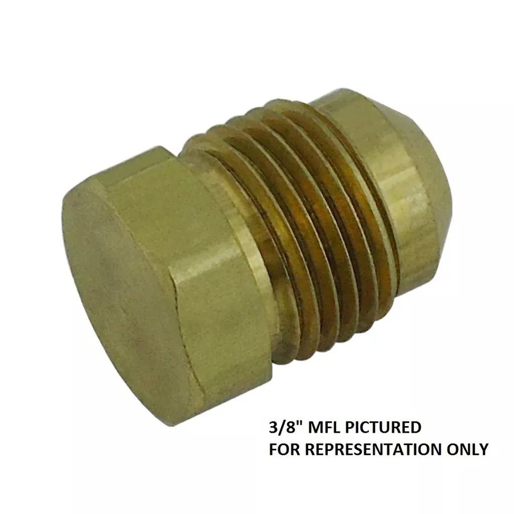 Hex Head Plug - Heavy-Duty Brass - 1/2"Male Flare (MFL)