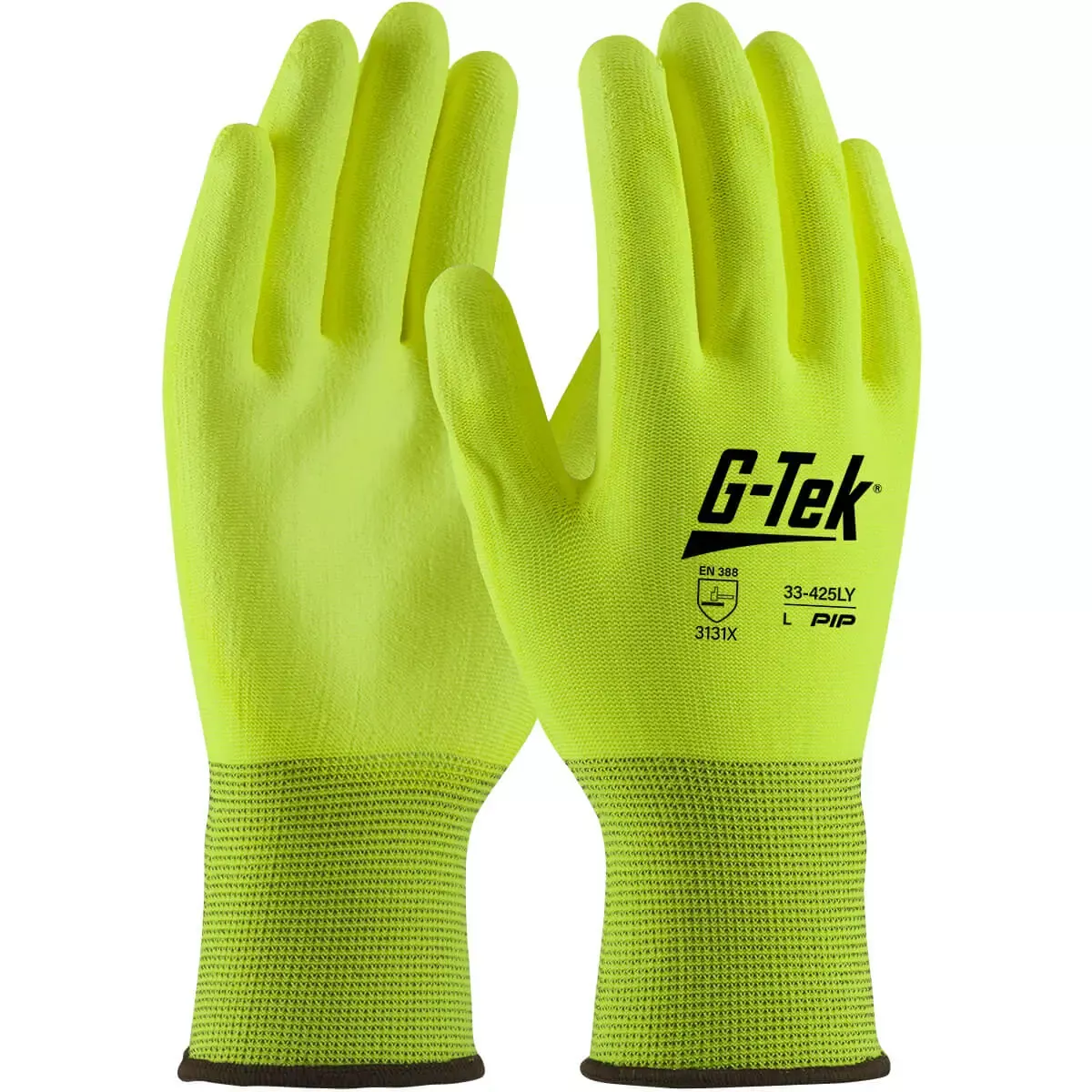 Hi-Vis Polyurethane Coated Cut Resistant Glove