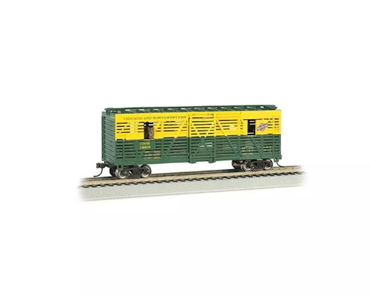 HO 40′ Animated Stock Car with Horses C&N (BAC19703)