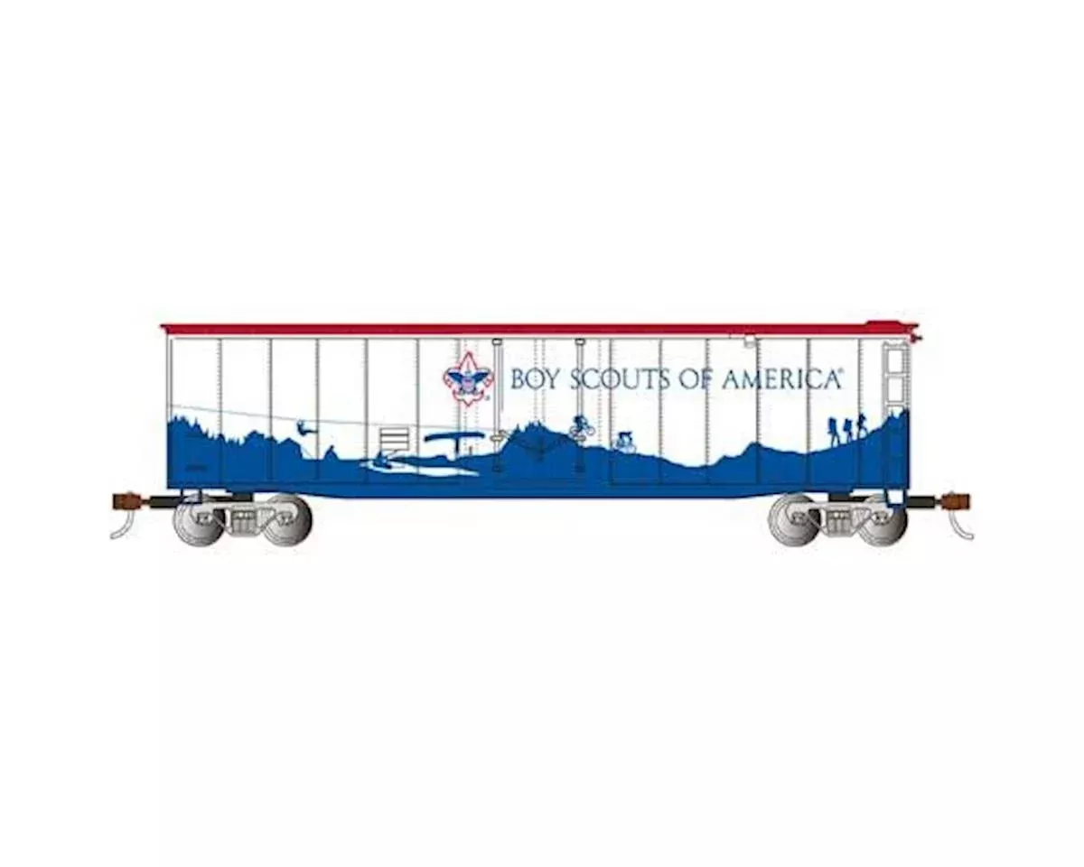 HO 50′ Plug Door Box Car BSA/Adventure Landscape (BAC18013)