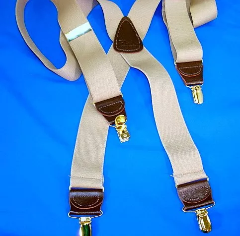 Hold Up Casual Series- 1-1/2" Wide- Sand Dunes- Silver Clips