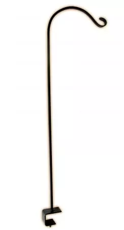 Hookery 36 Inch Curved Deck Rail Hook - Black, Ideal For Outdoor Use