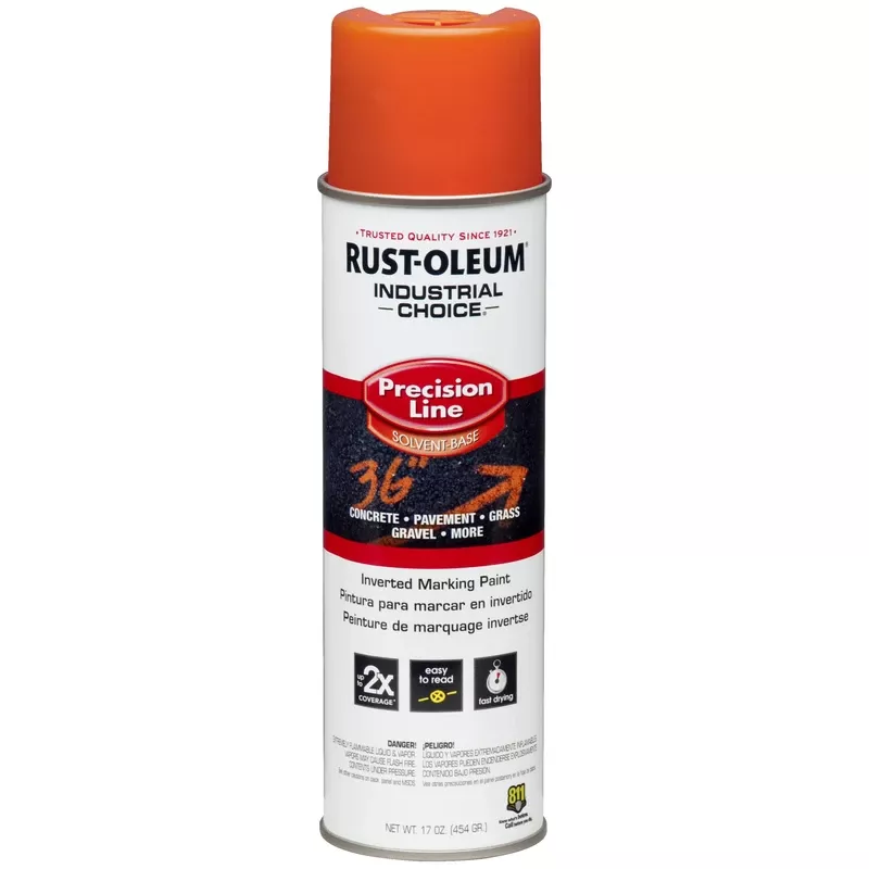 Industrial Choice Alert Orange Field Marking Paint 17 Oz - Uv Resistant