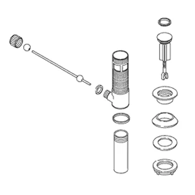 Kohler 1040721-2bl Premier Drain W/O Overflow- Exposed