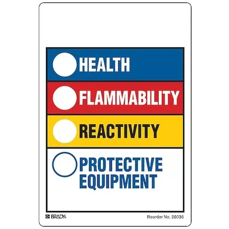 Label, HMIG, Polystyrene, 4 in W, 5 7/8 in H