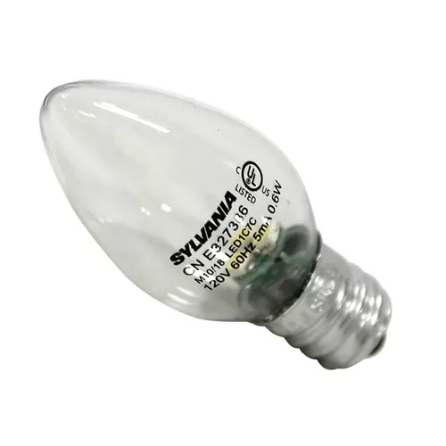LED- C7- 4 Lumens- 6500K- Clear-2 Pack