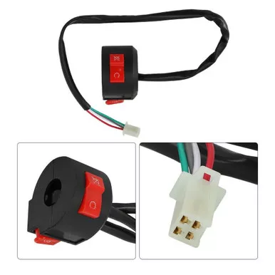 LEFT SIDE HANDLE KILL START SWITCH FOR TAOTAO ATV 110cc 125cc (1 PLUG, 4 WIRE) *OEM*
