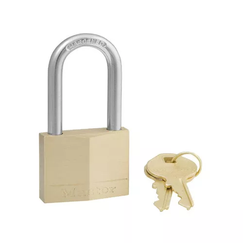 Master Lock-140 DLF- Solid Brass- Keyed Padlock- W/ 2 Keys